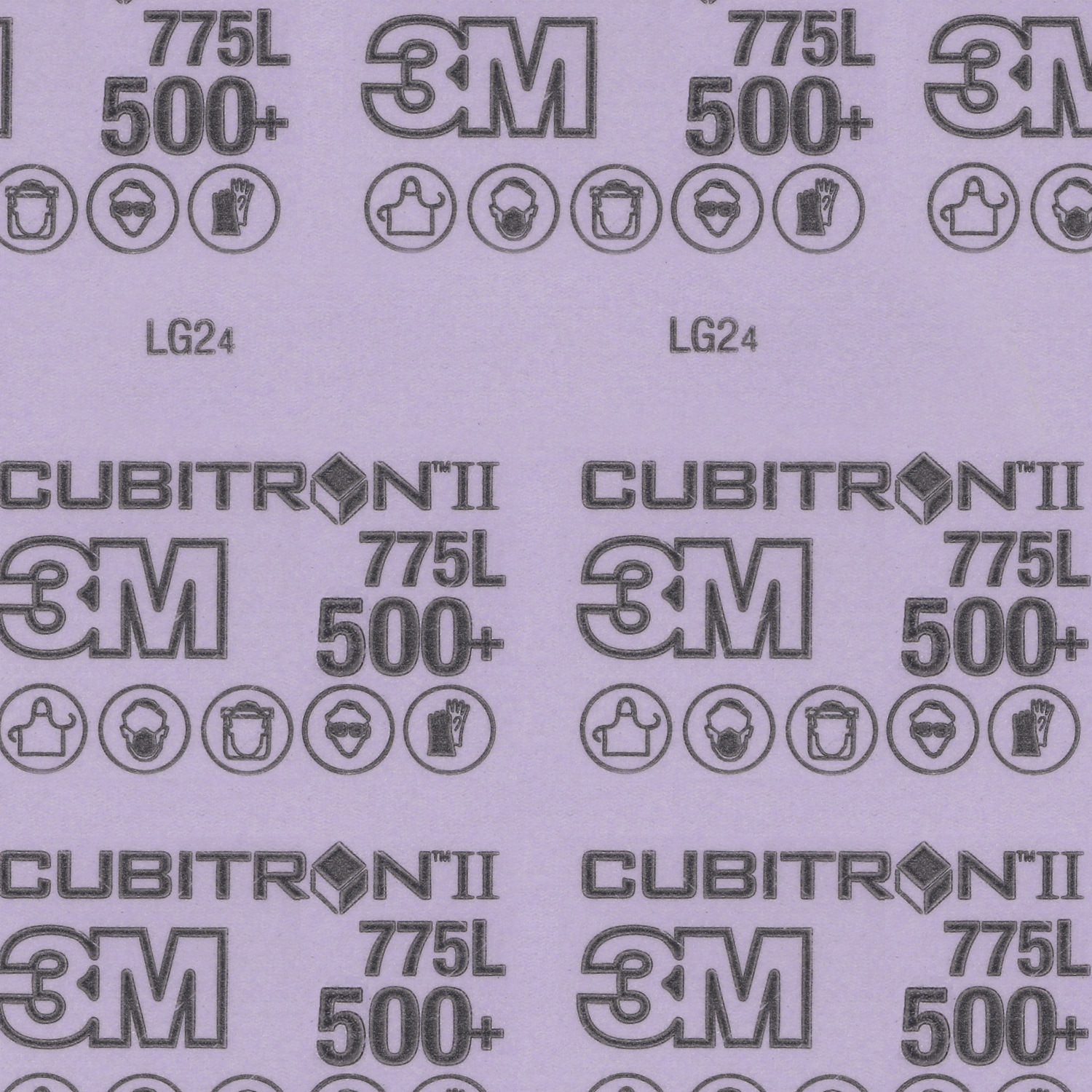 7100401030 - 3M Cubitron II Hookit Film Sheet 775L, 500+ 3MIL, Config