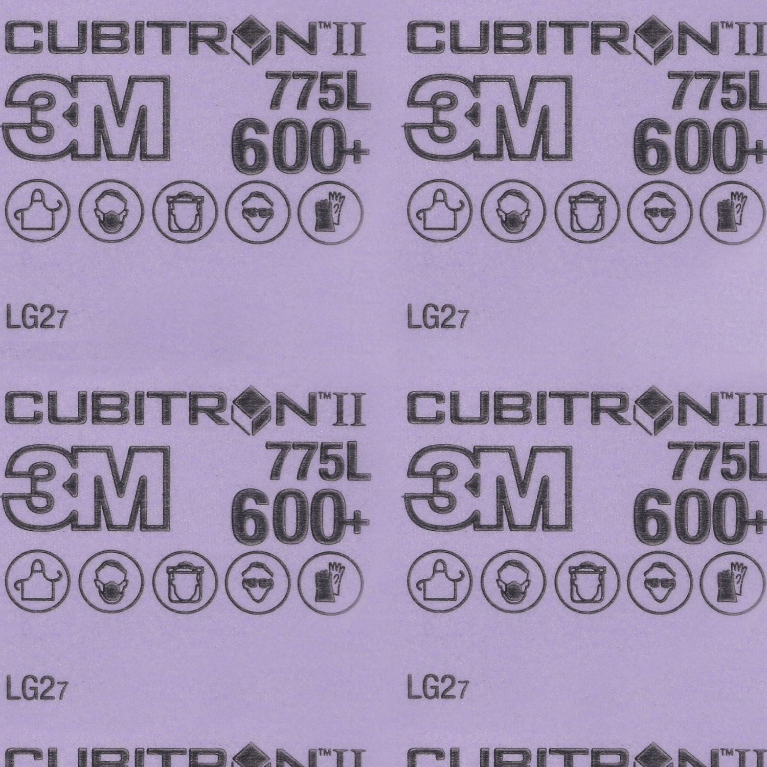 7100401031 - 3M Cubitron II Hookit Film Sheet 775L, 600+ 3MIL, Config