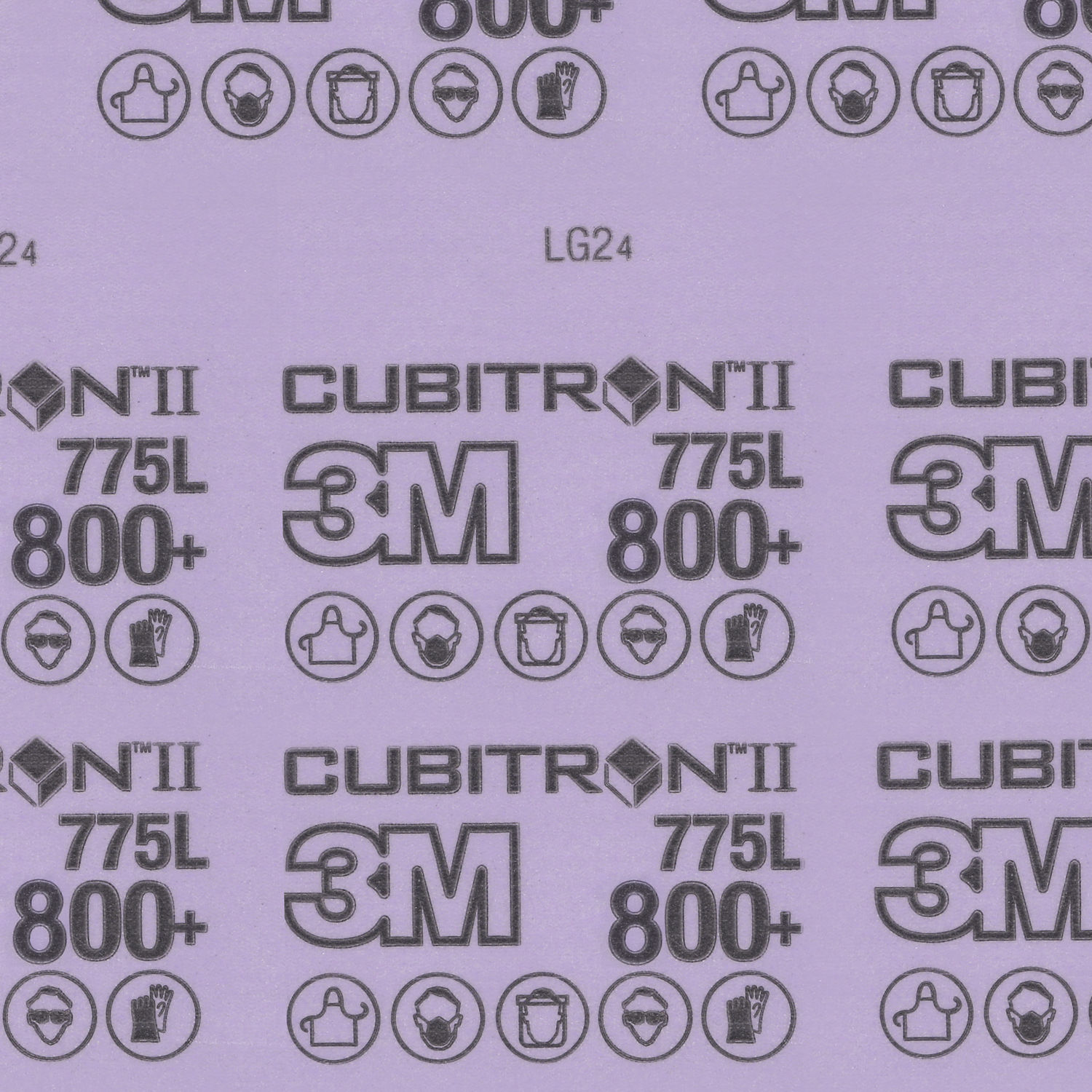 7100401032 - 3M Cubitron II Hookit Film Sheet 775L, 800+ 3MIL, Config