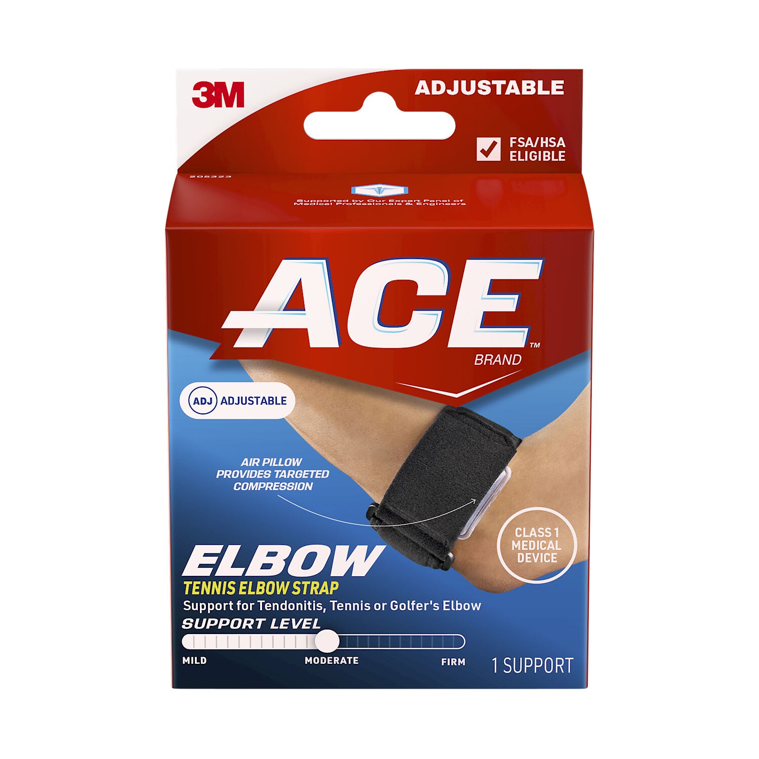 7100387882 - ACE Tennis Elbow Support 205323 , One Size Adjustable