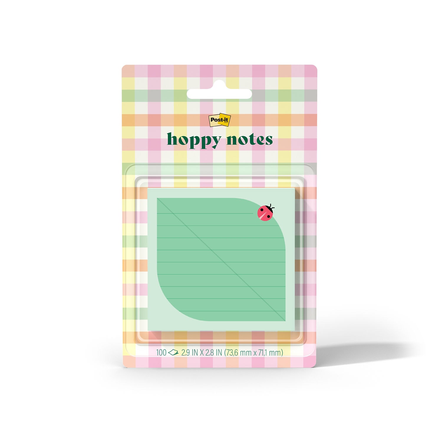 7100404853 - Post-it Square Note Green EAS26-HN-1, 2.9in x 2.8in (73.6mmx71mm), 100 sheet, 100% PEFC, SGSCH-PEFC-COC-110078