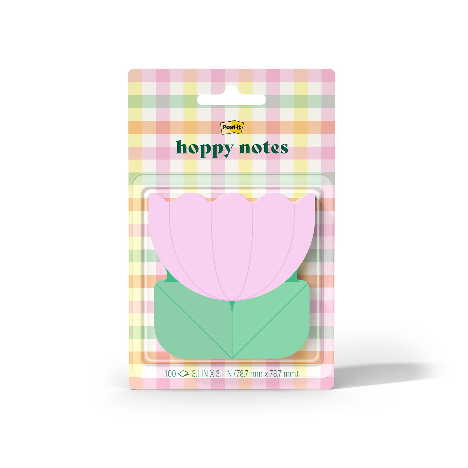 7100404863 - Post-it Square Note Pink-Green EAS26-HN-3, 3.1in x 3.1in (78.7mmx78.7mm), 100 sheet, 100% PEFC, SGSCH-PEFC-COC-110078