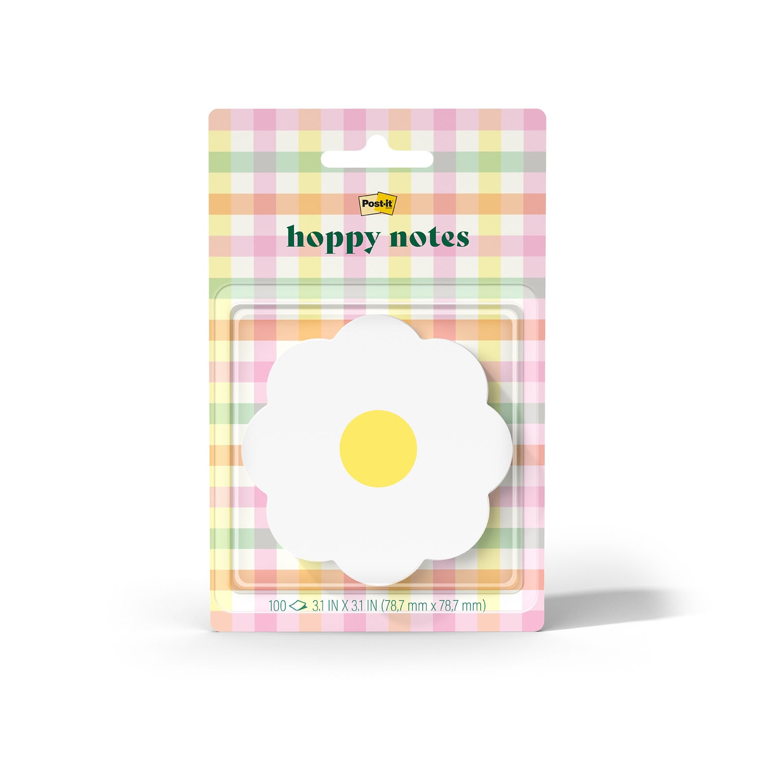 7100404551 - Post-it Flower Note White-Yellow EAS26-HN-4, 2.9in x 2.8in (73.6mmx71mm), 100 sheet, 100% PEFC, SGSCH-PEFC-COC-110078