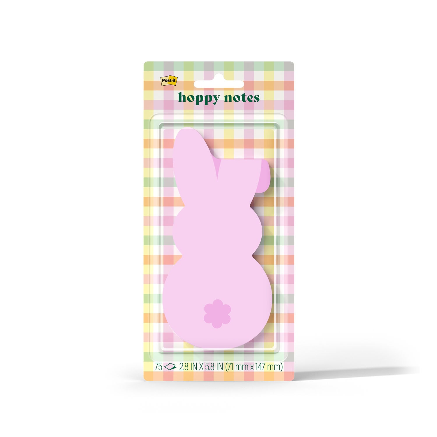 7100404883 - Post-it Square Note Pink-White EAS26-HN-6, 2.8in x 5.8in (71mmx147mm), 100 sheet, 100% PEFC, SGSCH-PEFC-COC-110078