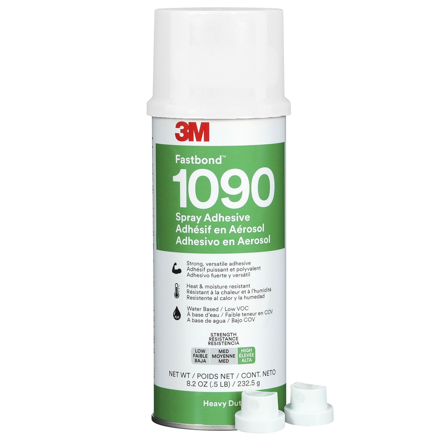 7100373512 - 3M Fastbond Water-Based Contact Spray Adhesive 1090, Low VOC <5%, Neutral, Net Wt 8.2 oz, 6 Can/Case