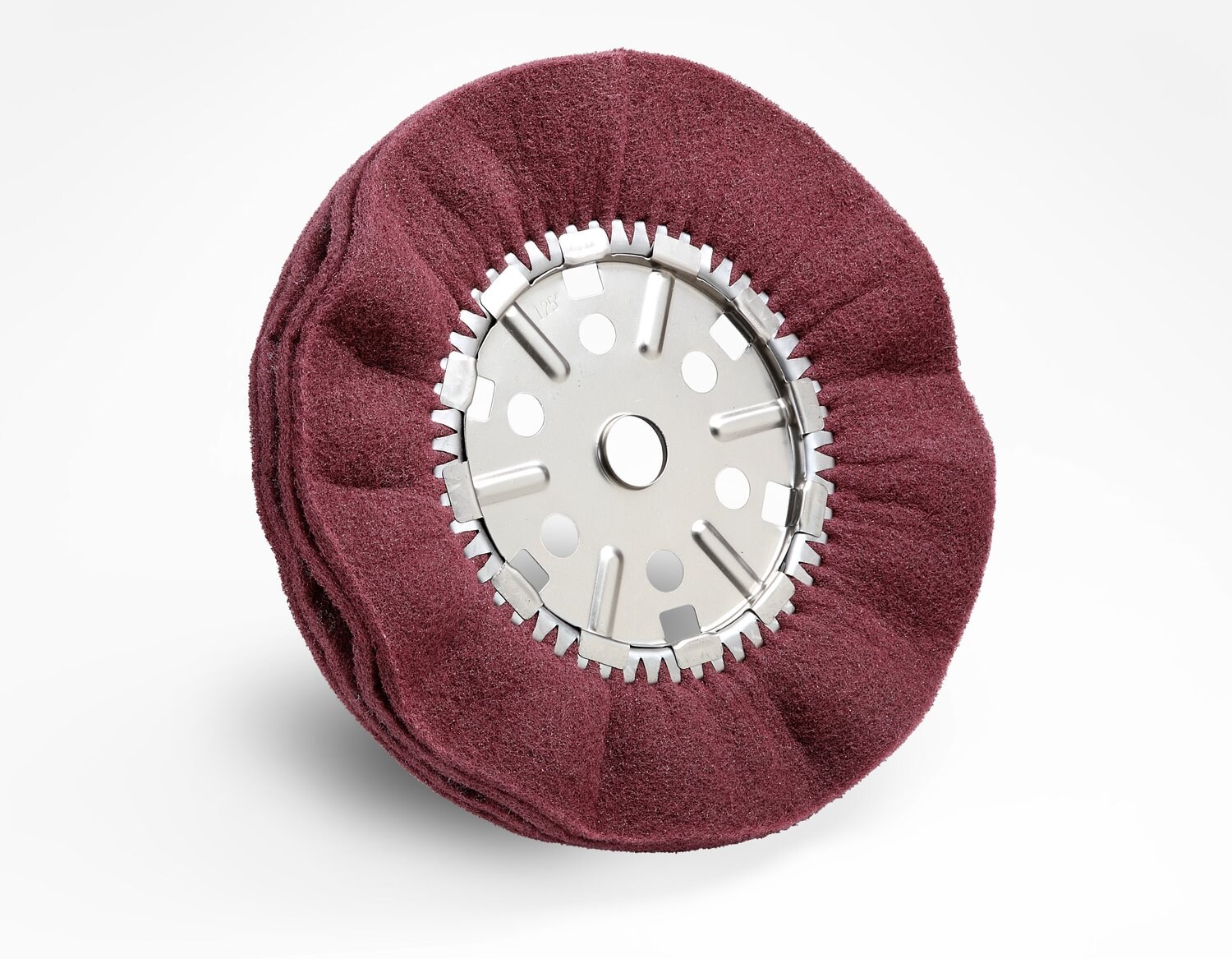7010329319 - Scotch-Brite High Strength Satin Pleated Buff Wheel, HS-SB, 4A Fine, 19 in x 2 in x 2-1/4 in, 5 ea/Case