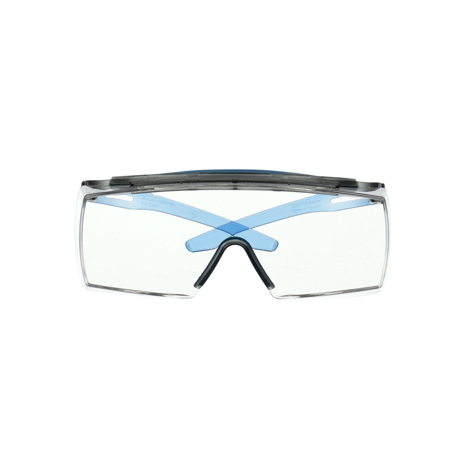 7100203198 - 3M SecureFit 3700 Series, SF3701XSGAF-BLU, Blue Temple, Browguard, Scotchgard Anti-Fog Coating, Clear OTG AF-AS lens, 10ea/cs
