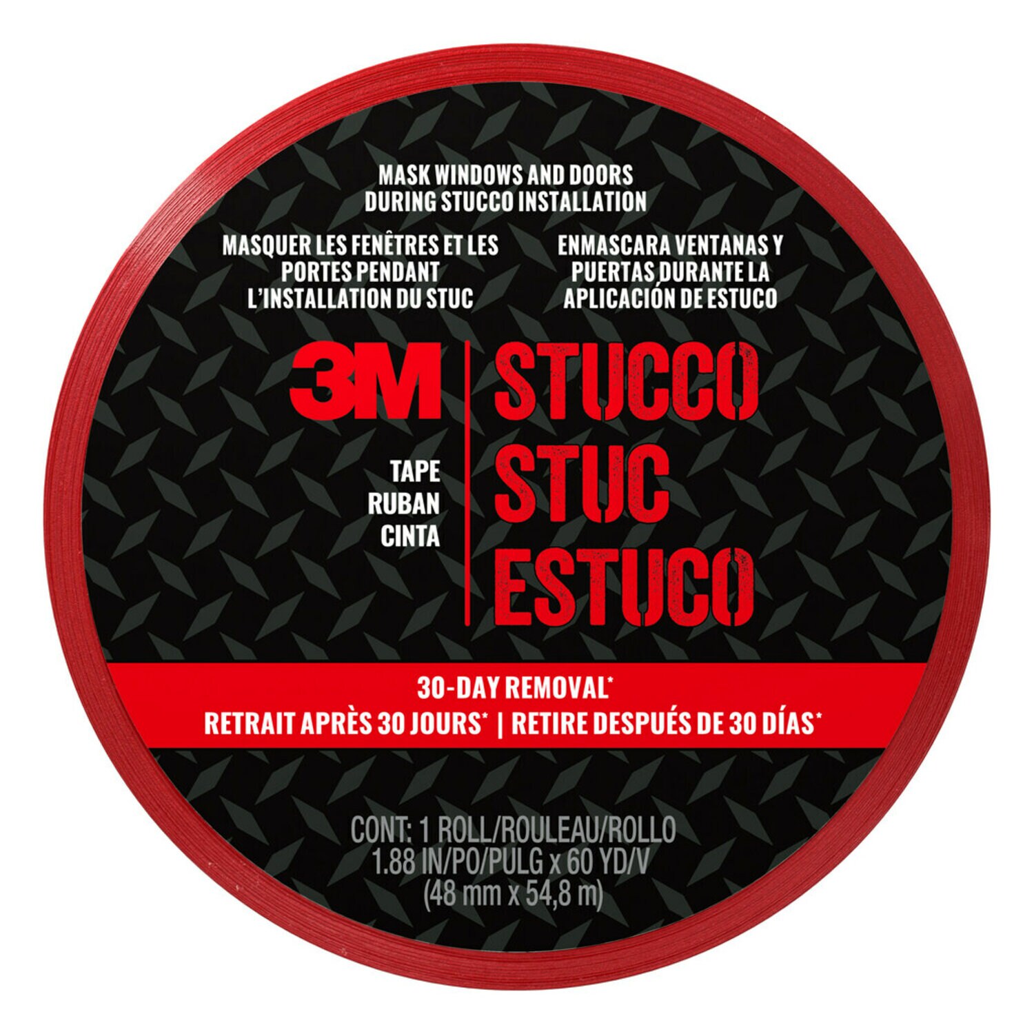 7100202194 - 3M Stucco Tape 3262, 1.88 in x 60 yd (48 mm x 54.8 m) 12 rls/case