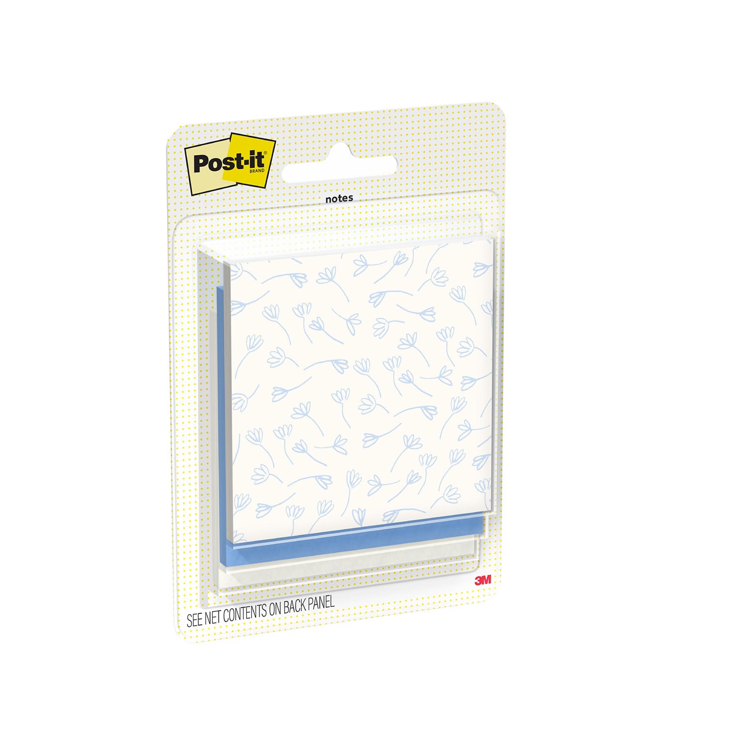 7100409780 - Post-it Notes Polished Blue Cottage 3321-PP-BC, 3inx2.9in(76x73mm), 3 Pads/Pack, 45 Sheets/Pad, 100% PEFC, SGSCH-PEFC-COC-110078