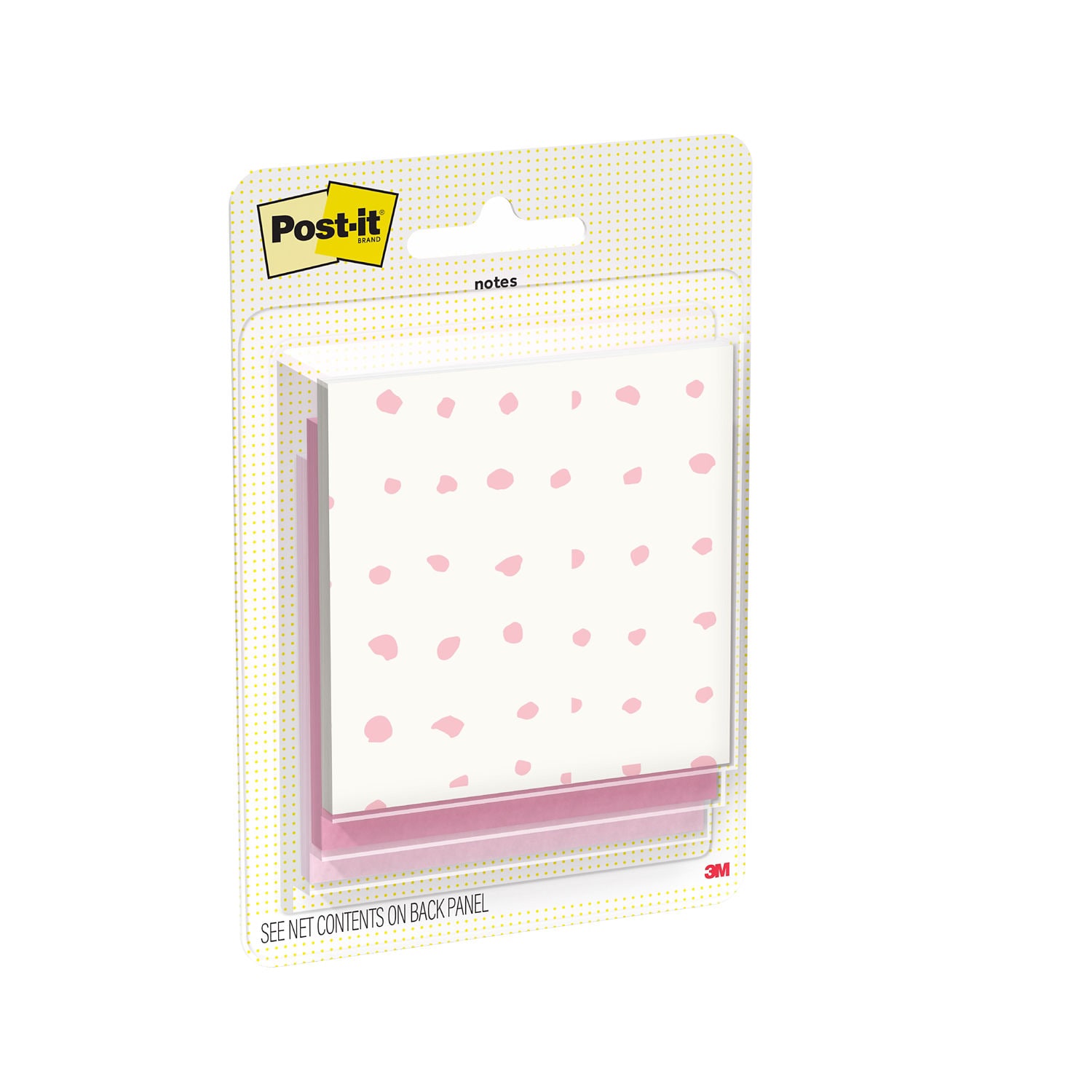 7100409571 - Post-it Notes 3321-PP-BB, Polished Bubble Blush, 3inx2.9in(76x73mm), 3 Pads/Pack, 45 Sheets/Pad, 100% PEFC, SGSCH-PEFC-COC-110078