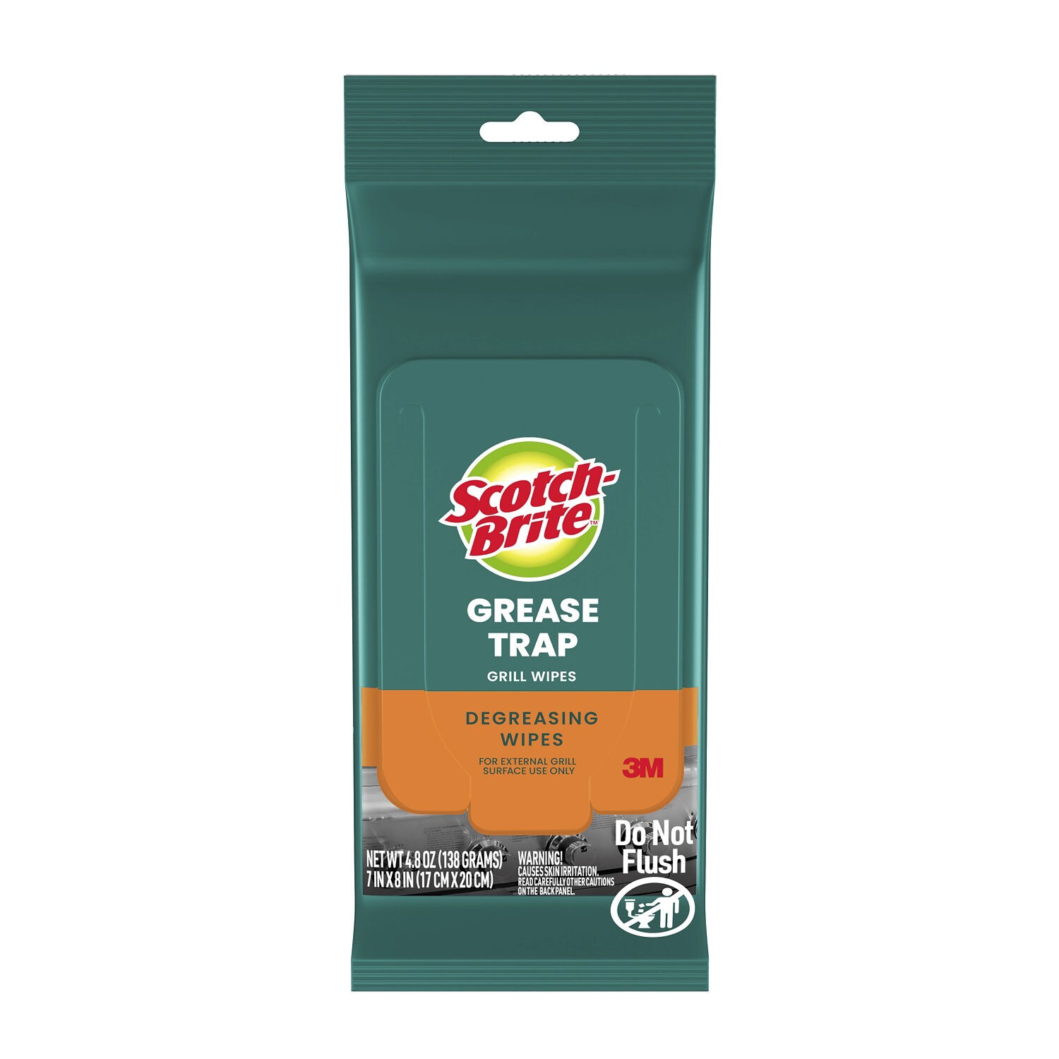 7100405640 - Scotch-Brite Grease Trap Grill Wipes GTGW, 28 Wipes/Pack, 6 Packs/Case