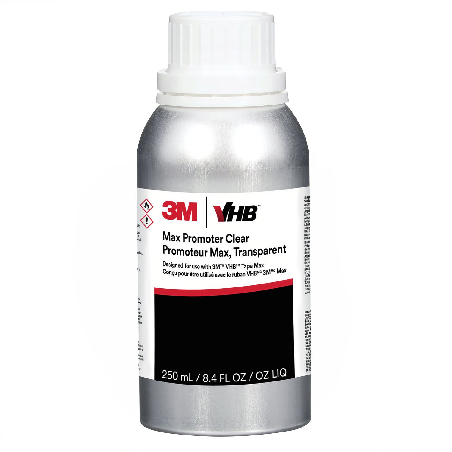 7100396555 - 3M VHB Tape Max Promoter, Clear, 250mL, 4 Bottles/Case