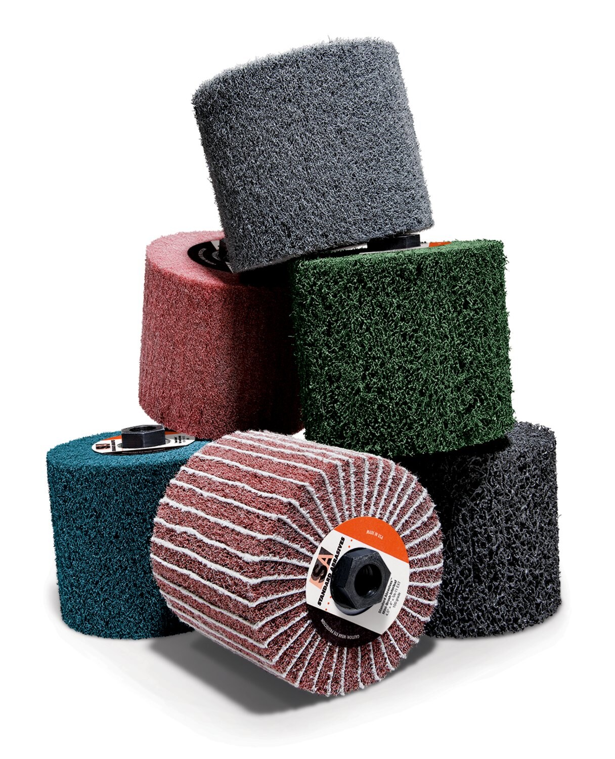 7010369379 - Standard Abrasives HS Mini-Brush 875709, 4-1/2 in x 2 in x 5/8-11 FB018 41-42 A CRS Medium Density, 2 ea/Case