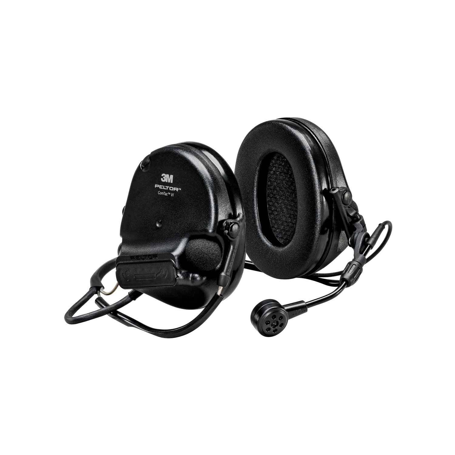 7100274458 - 3M PELTOR SwatTac VI NIB Hearing Defender Headset MT20H682BB-09N SVS, Black, Backband, 915 MHz, 10 ea/Case