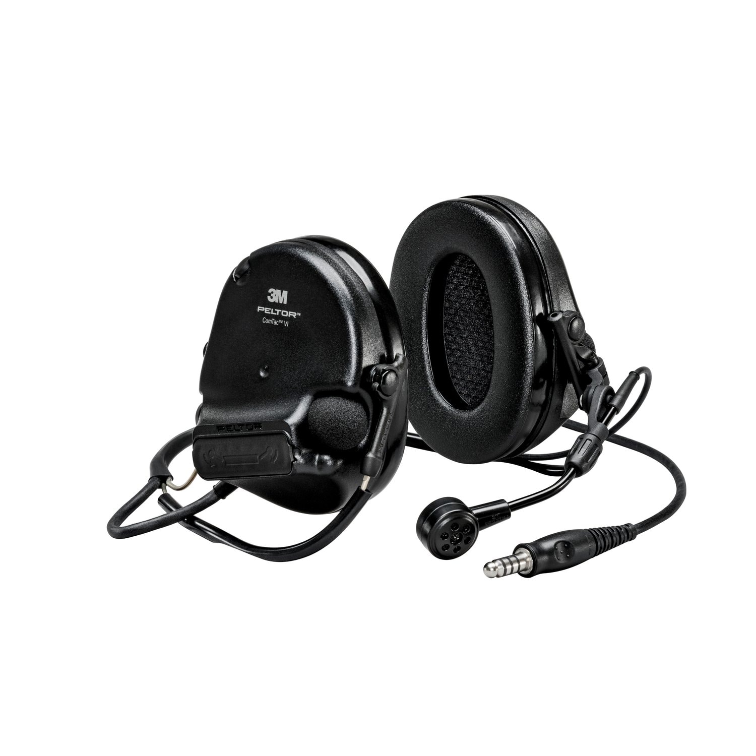7100202860 - 3M PELTOR SWAT-TAC VI NIB Headset MT20H682BB-47N SV, Single DL, Black, Backband, 10 ea/Case, Restricted