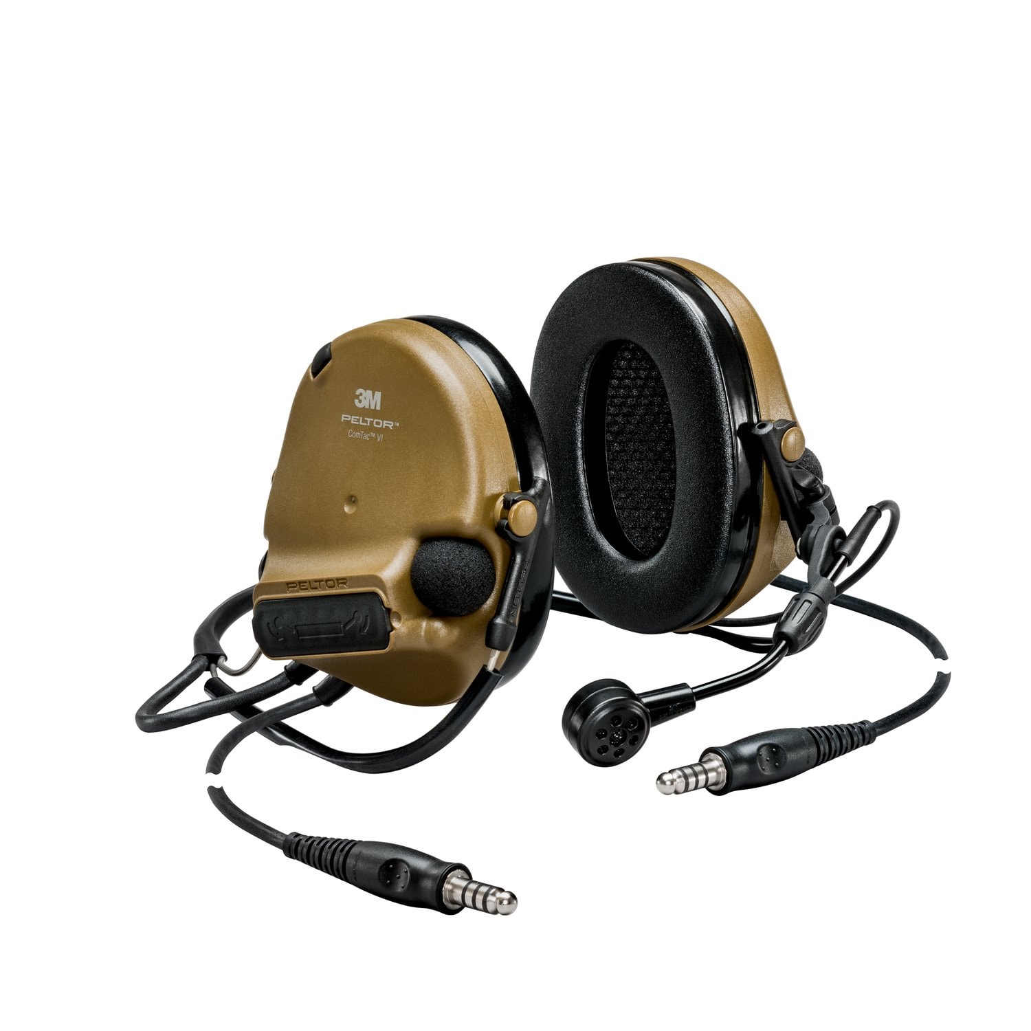 7100274457 - 3M PELTOR ComTac VI NIB Headset MT20H682BB-19N GNS, Dual DL, Green, Backband, 915 MHz, 10 ea/Case