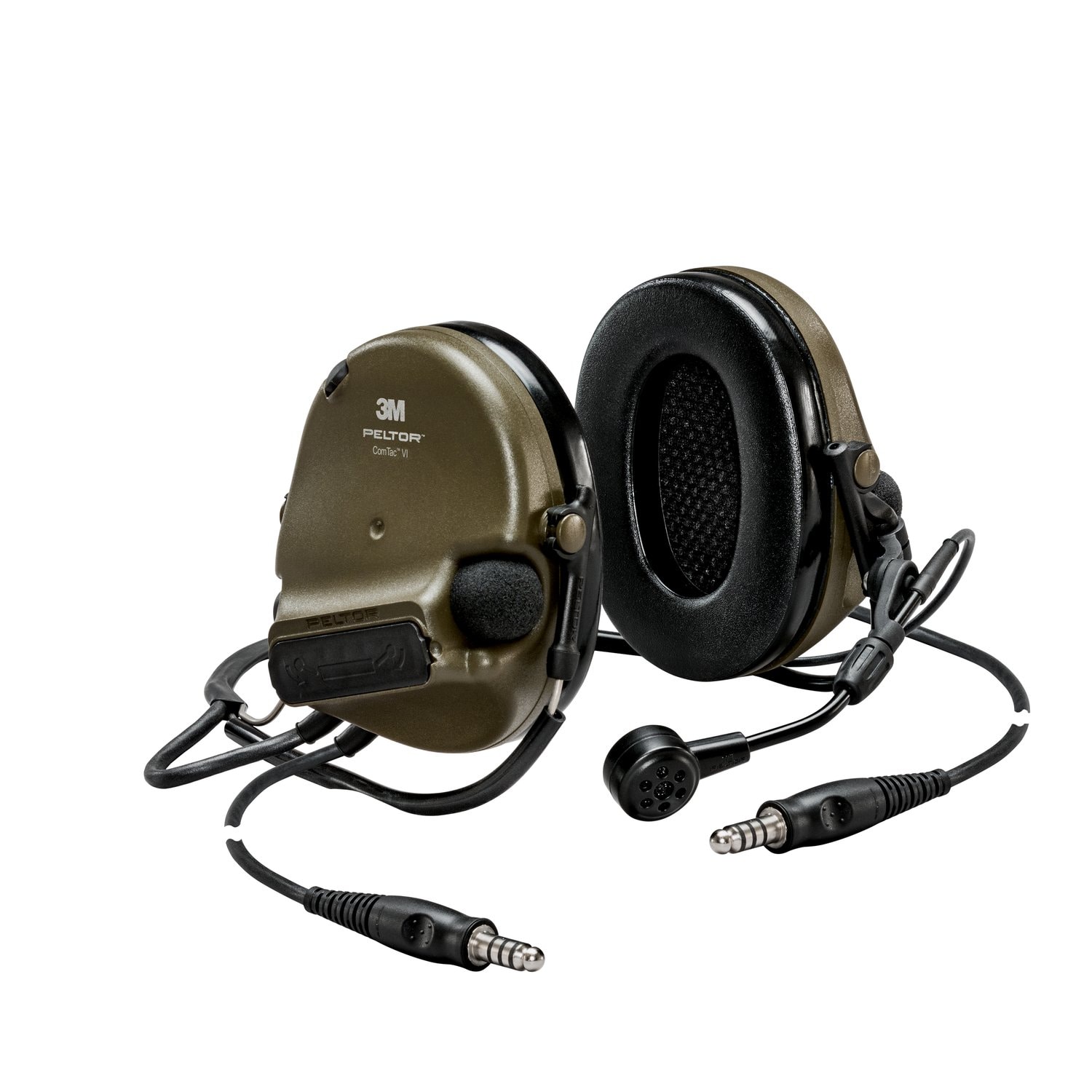 7100274448 - 3M PELTOR ComTac VI NIB Headset MT20H682BB-19N CYS, Dual DL, Coyote Brown, Backband, 915 MHz, 10 ea/Case