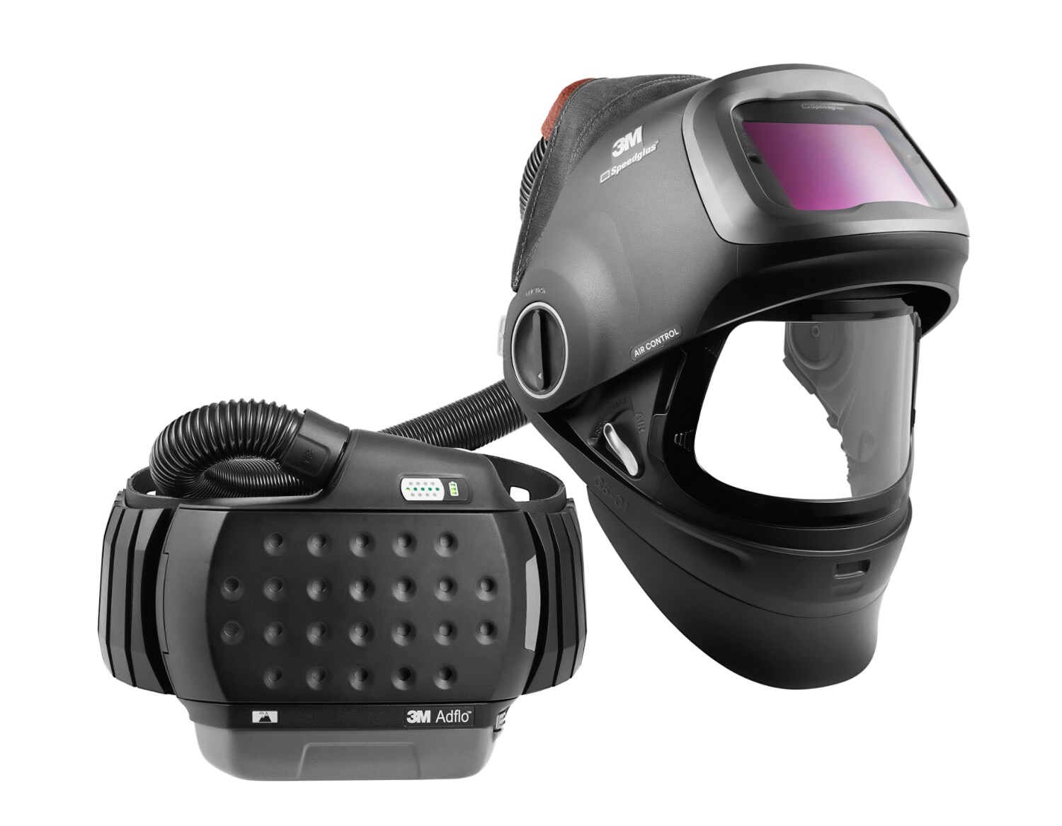 7100349986 - 3M Speedglas G5-01 Heavy-Duty Welding Helmet with 3M Adflo PAPR Assembly 46-1101-30VC, G5VC ADF, 1 EA/Case