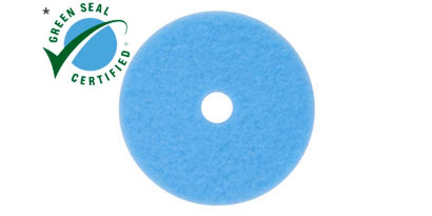 7000127869 - 3M Sky Blue Hi-Performance Burnish Pad 3050, 24 in, 5/Case