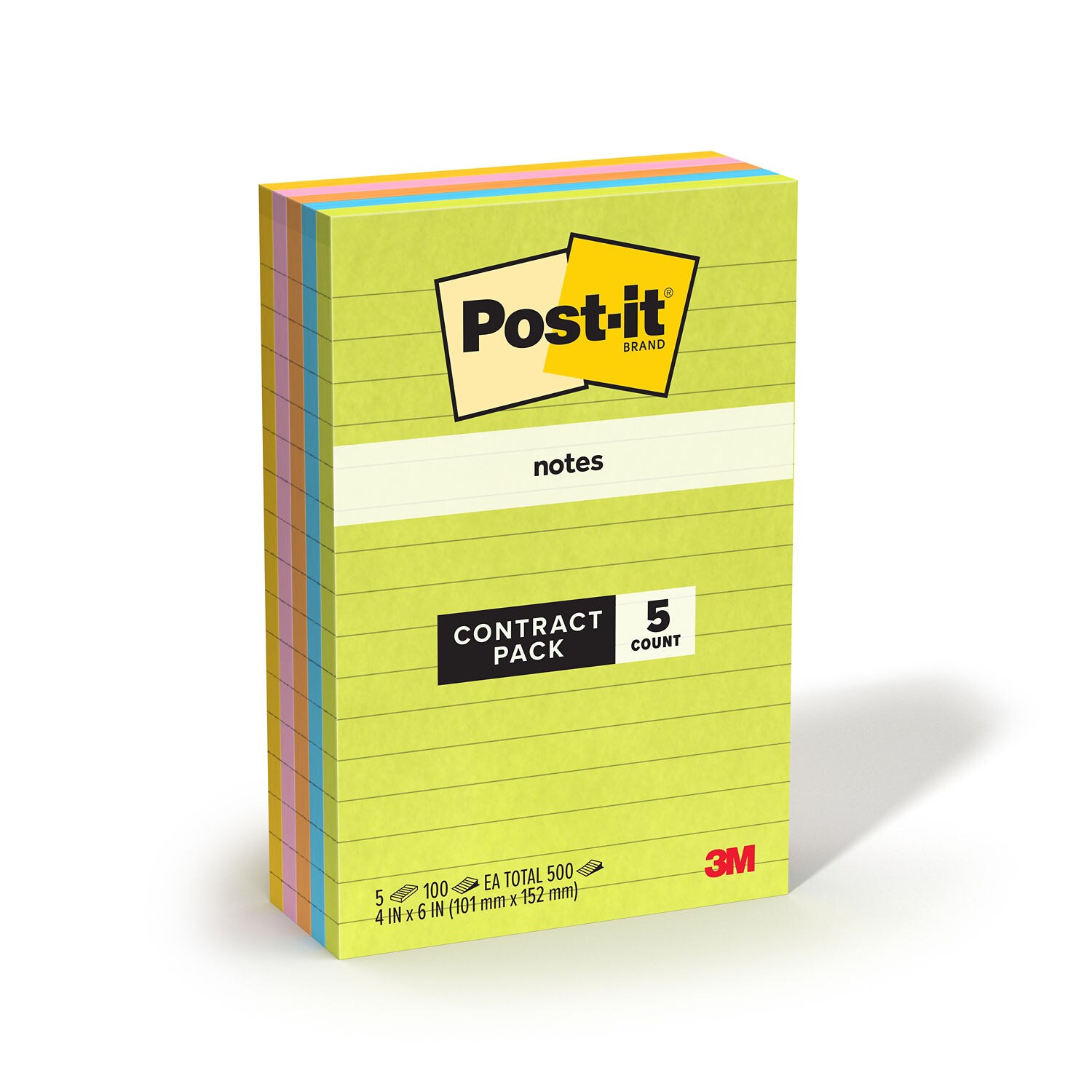 7100408064 - Post-it Notes 660-5BRT-SV, 4x6in, (101x152mm), 5 Pack, 100 Sheets, 100% PEFC, SGSCH-PEFC-COC-110078