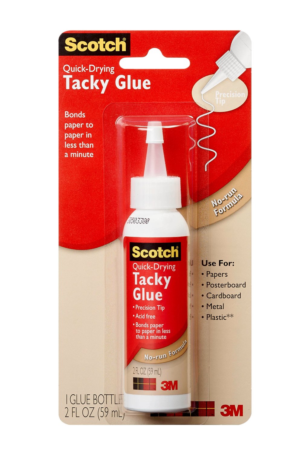 7010372685 - Scotch Quick Drying Tacky Glue 6052A-1, 2 fl oz (59 mL)