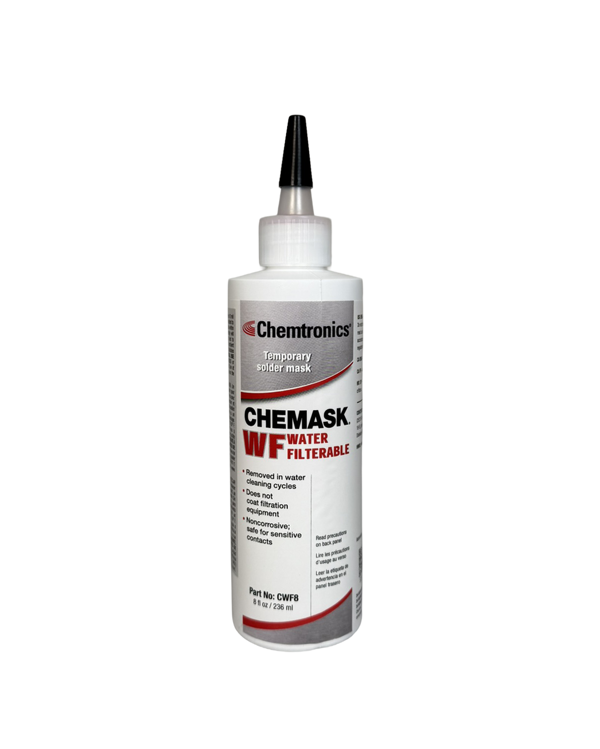 CWF8 - CHEMTRONICS CHEMASK WF WATER FILTERABLE SOLDER MASK 8OZ