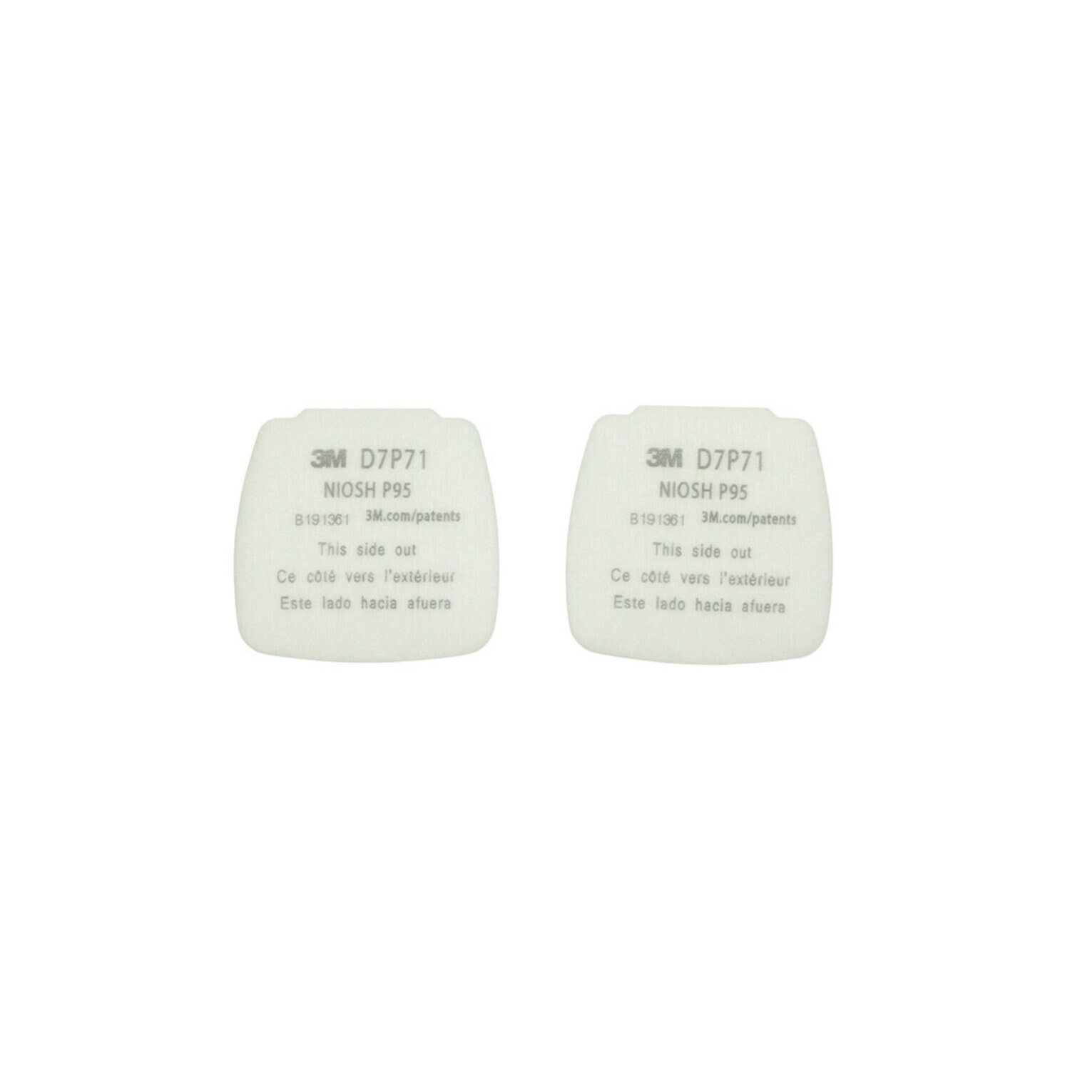 7100213434 - 3M Secure Click Particulate Filter P95 D7P71, 200 EA/Case