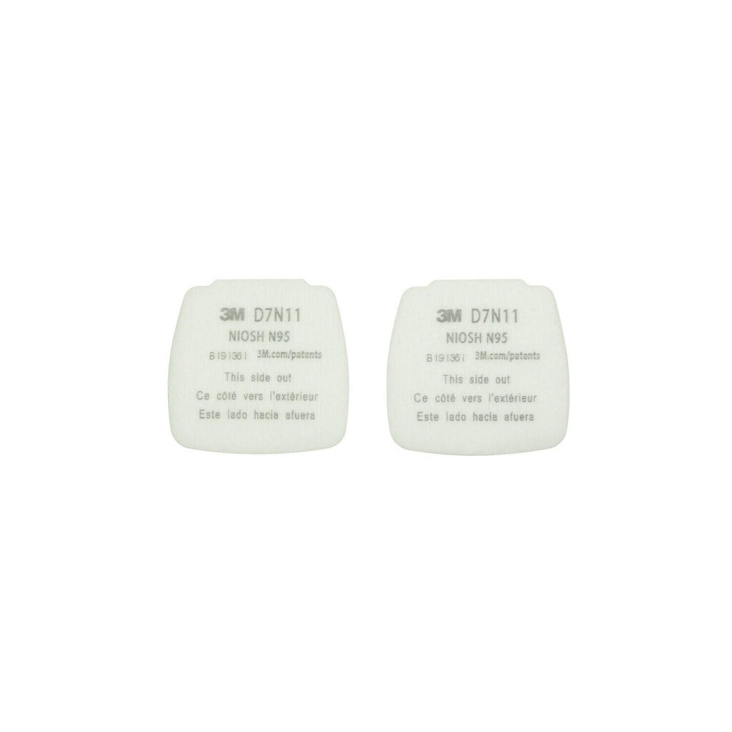 7100213450 - 3M Secure Click Particulate Filter N95 D7N11, 200 EA/Case