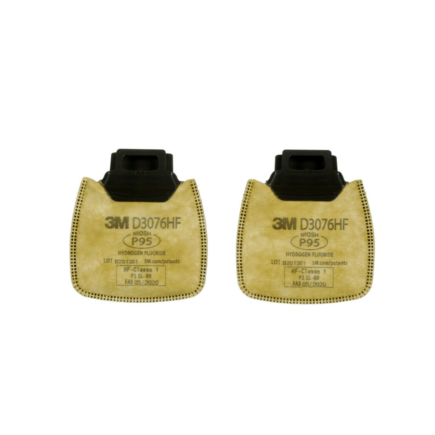 7100213424 - 3M Secure Click Particulate Cartridge P95/Hydrogen Fluoride w/
Nuisance Acid Gas Relief D3076HF, 100 ea/Case