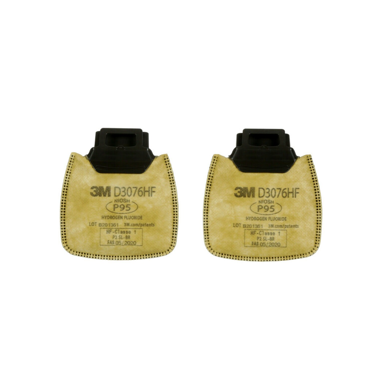 7100213424 - 3M Secure Click Particulate Cartridge P95/Hydrogen Fluoride w/ Nuisance Acid Gas Relief D3076HF, 100 ea/Case