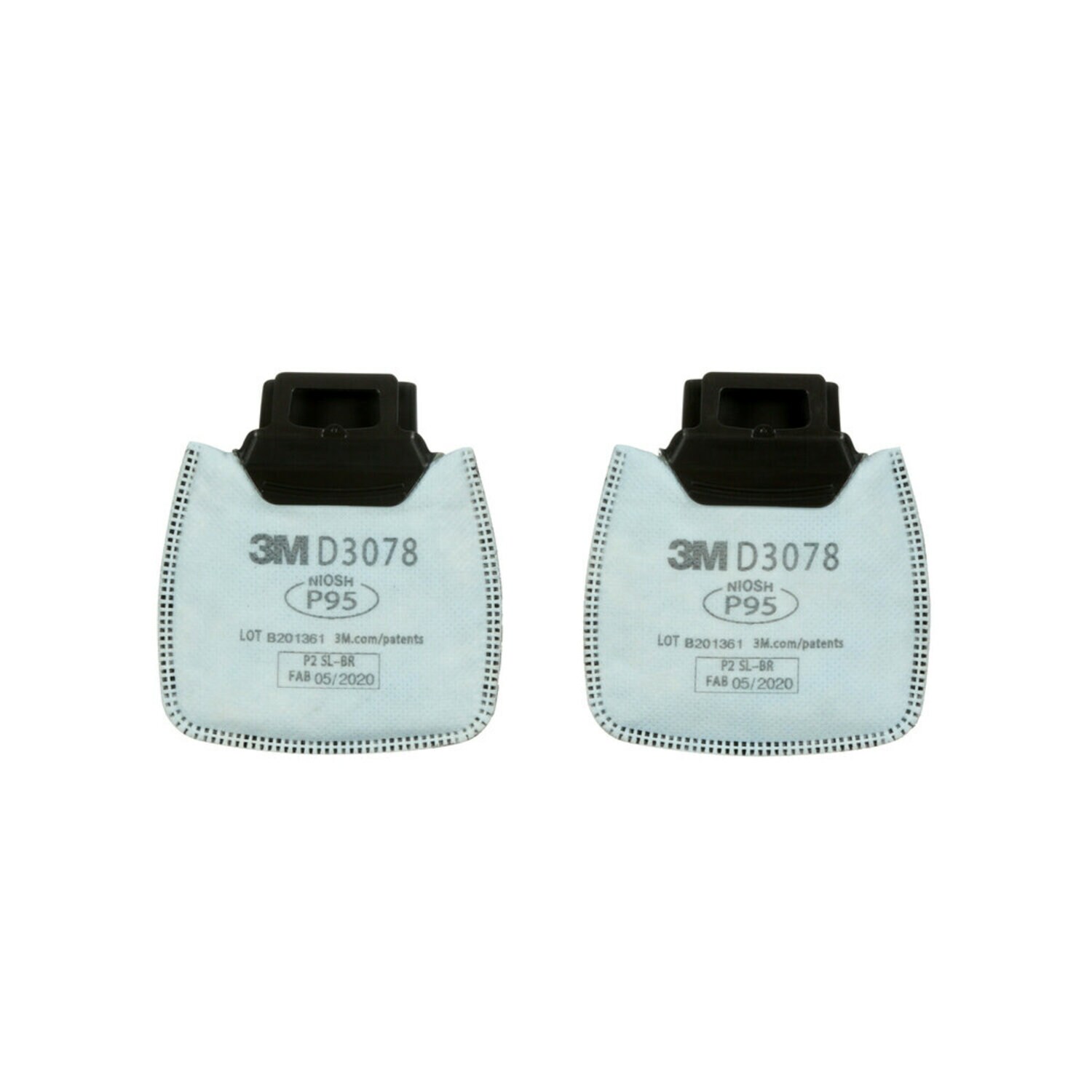 7100213435 - 3M Secure Click Particulate Filter P95 with Nuisance Level Organic Vapor/Acid Gas Relief D3078, 100 ea/Case