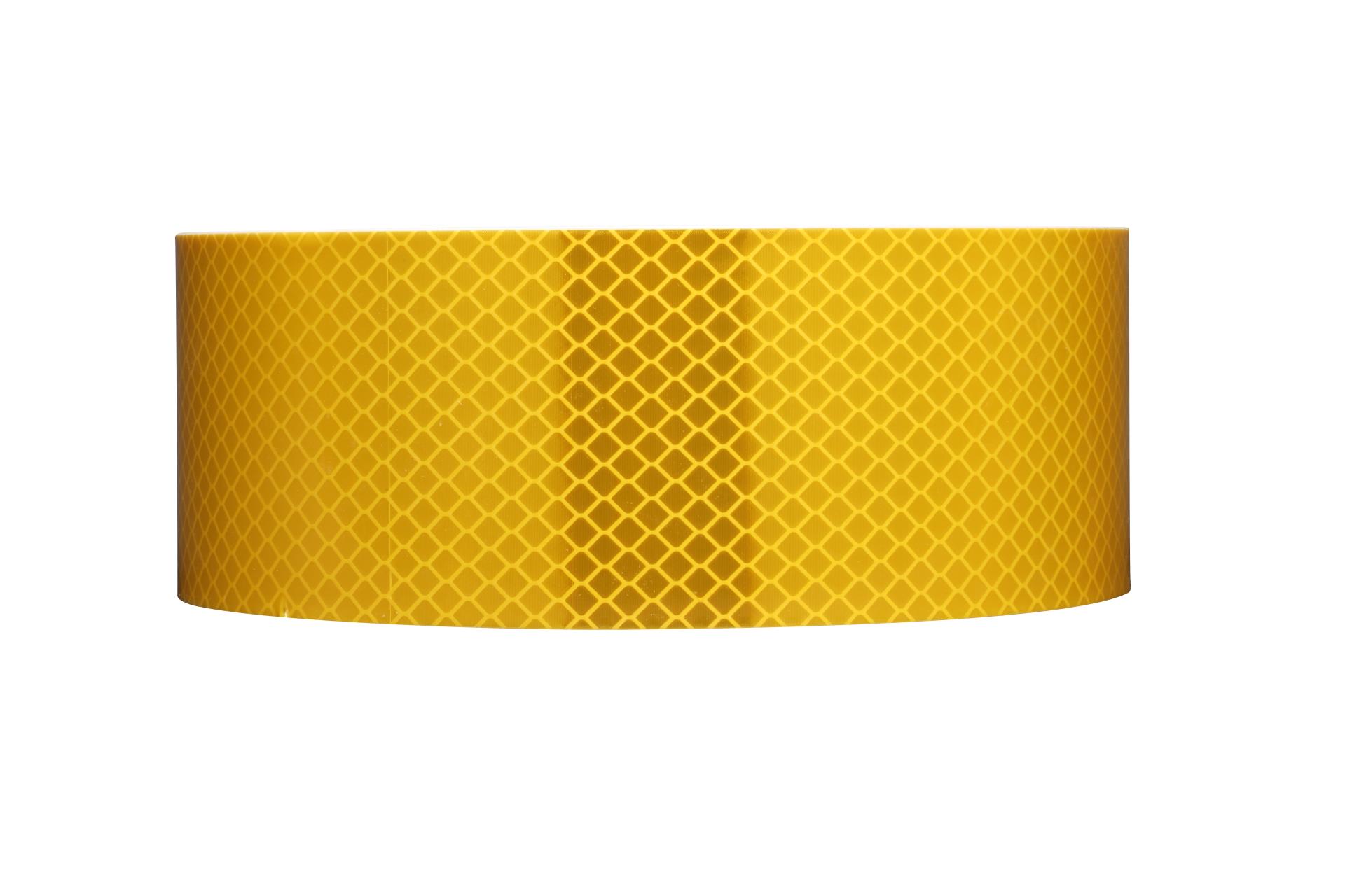 AMBER YELLOW GOLD Reflective   Conspicuity Tape 2" x 45 ft lined 