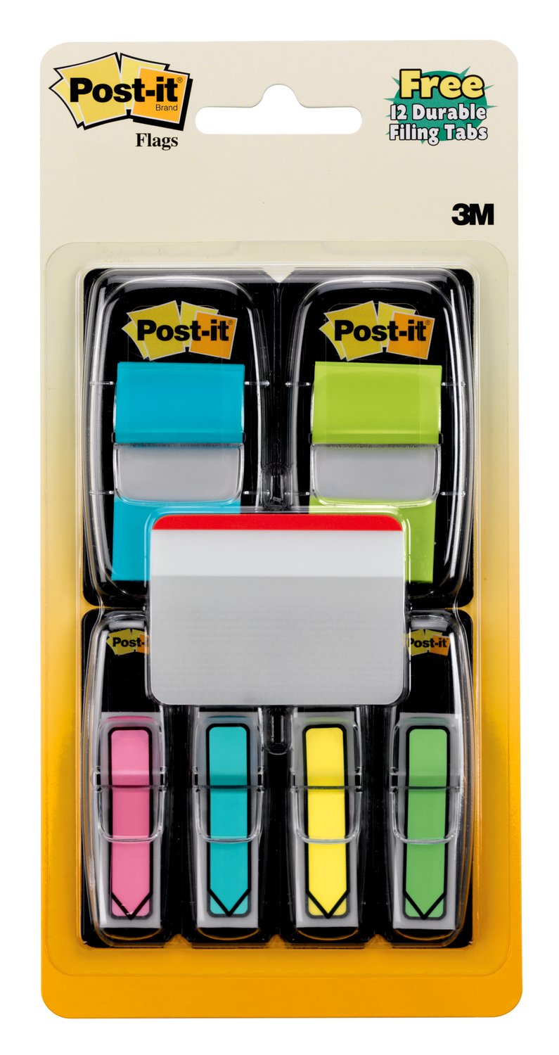 7100046625 - Post-it Flags 680-BBBGA4VA, 1 in. x 1.7 in. (25,4 mm x 43,2 mm)