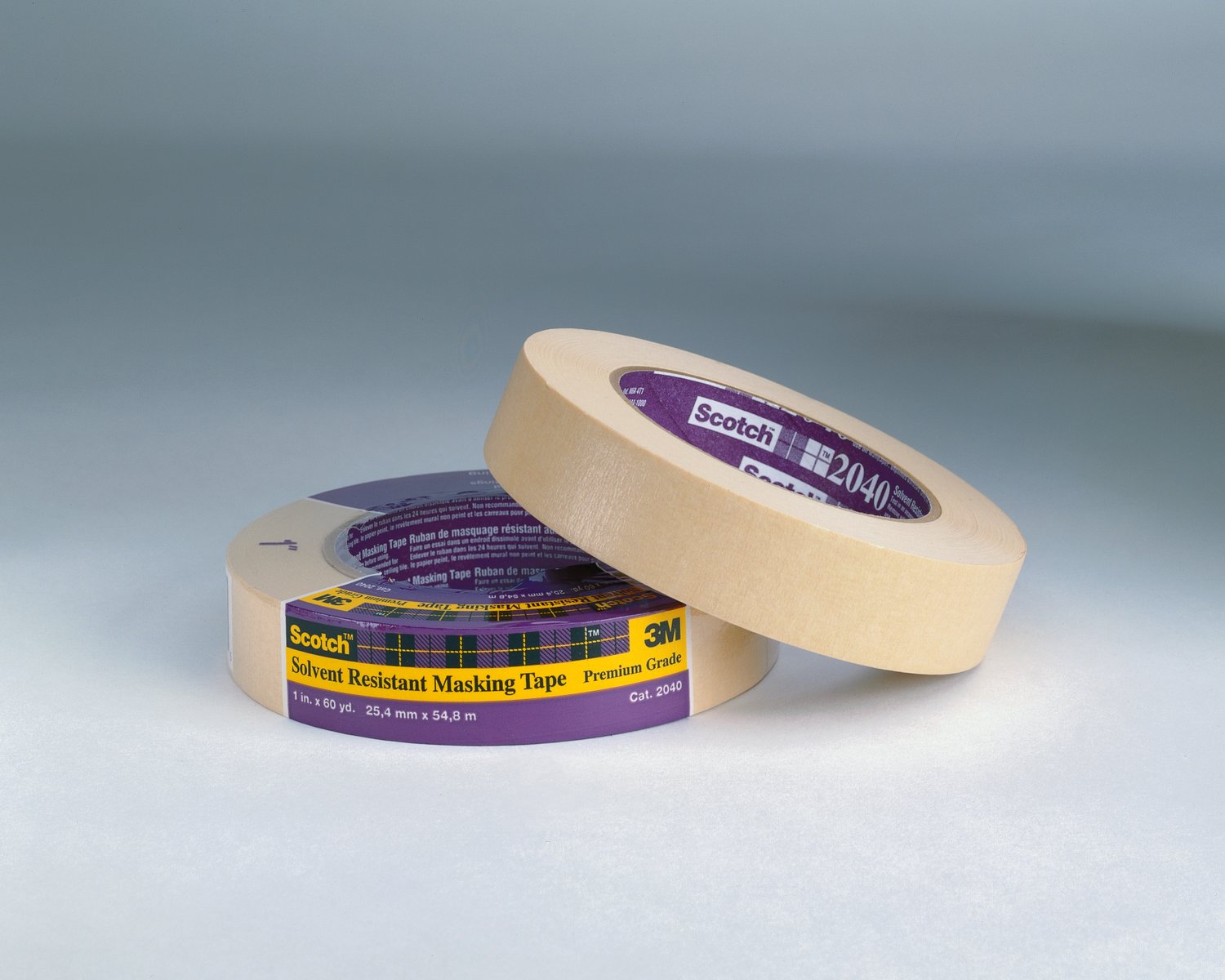 7100009455 - Scotch Solvent Resistant Masking Tape 2040-24A-BK, 24 mm x 55 m, 36 per case
