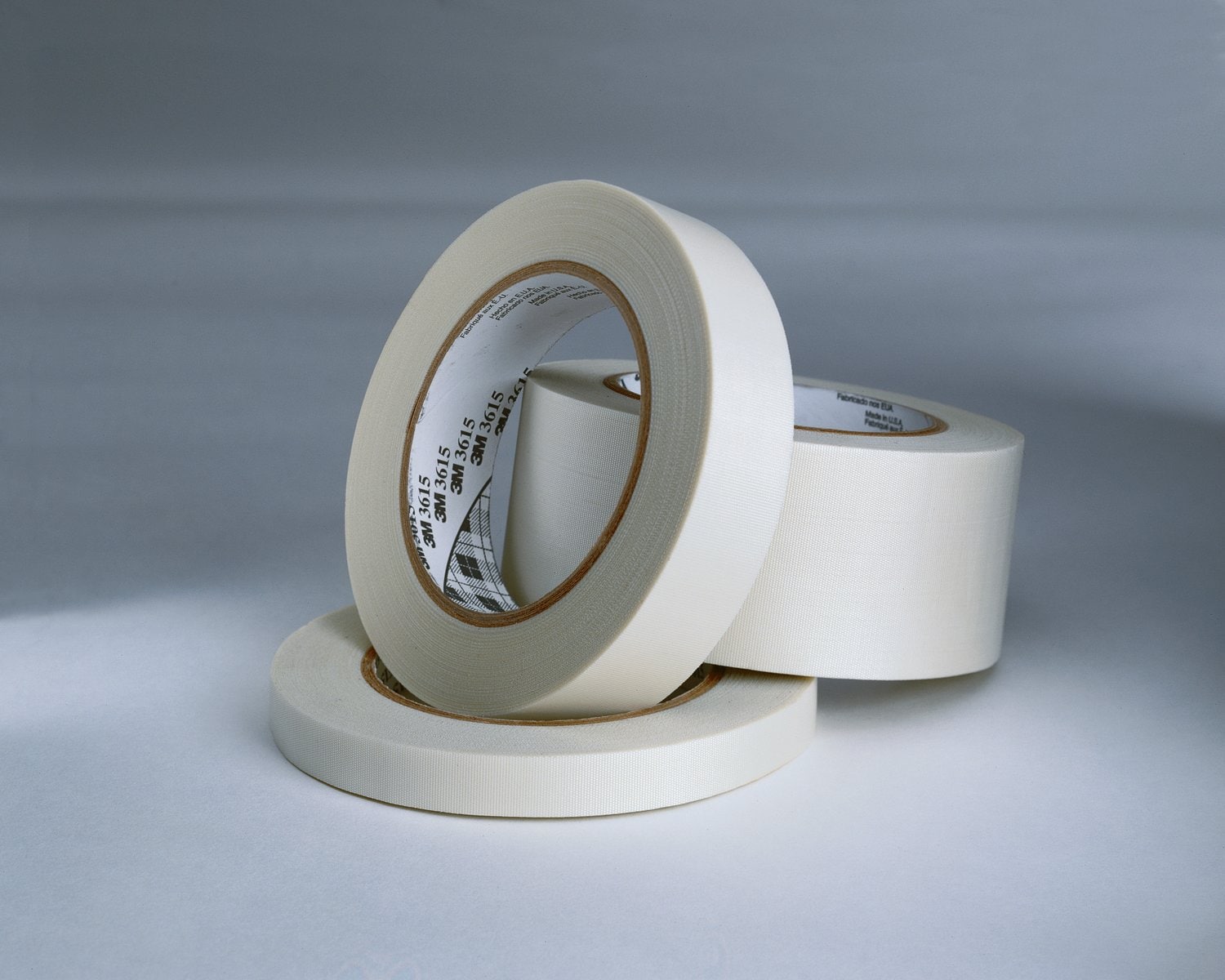 7000123893 - 3M Glass Cloth Tape 3615, White, 1 1/2 in x 36 yd, 7 mil, 24 Roll/Case