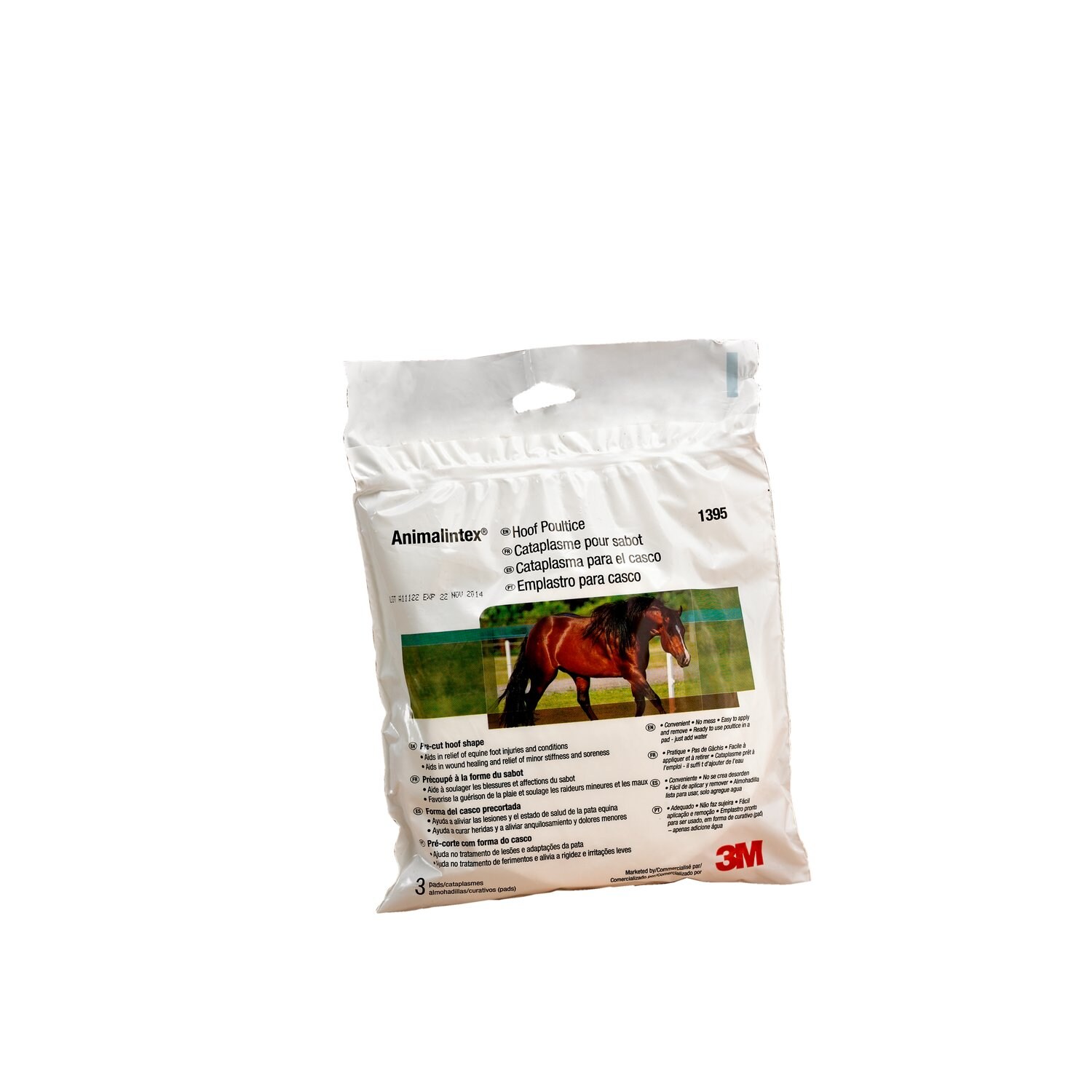 7000128590 - Animalintex Hoof Poultice, Marketed by 3M, 1395, Pre-cut hoof shape