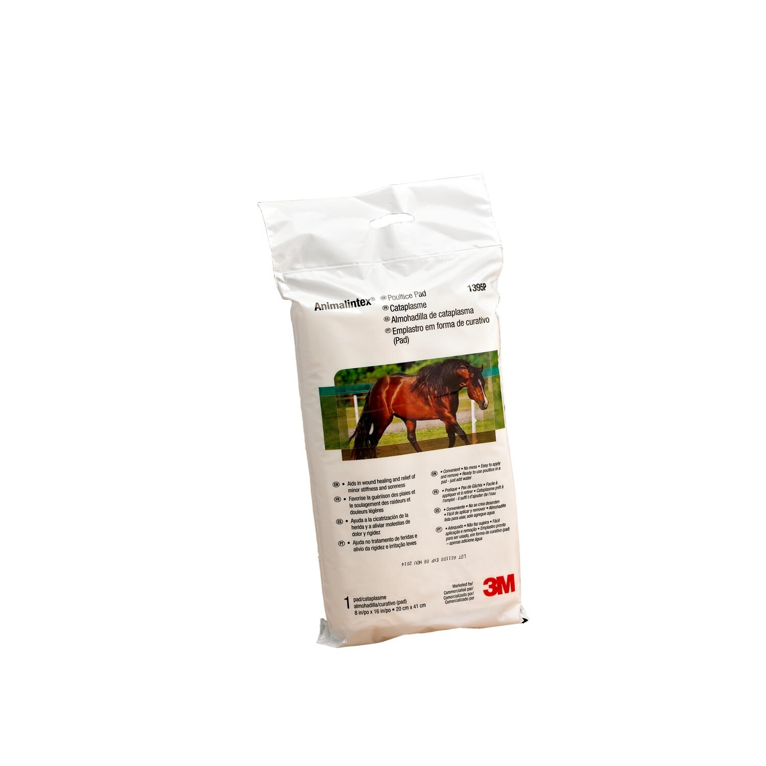 7000128707 - Animalintex Poultice Pad, Marketed by 3M, 1395P, 8" x 16" Pad