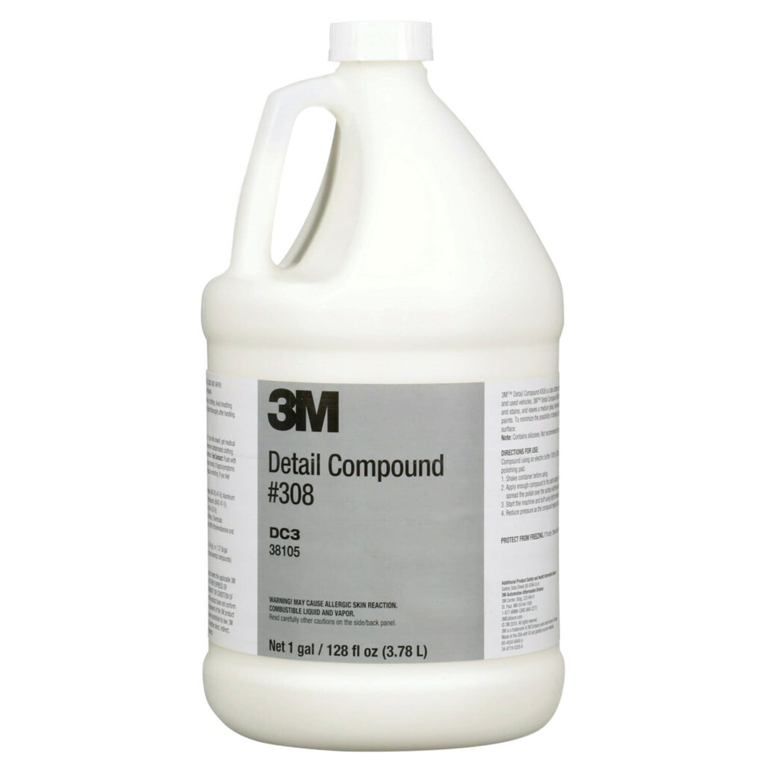 7100109591 - 3M Detail Compound 308, 38105, 1 Gallon, 4 per case