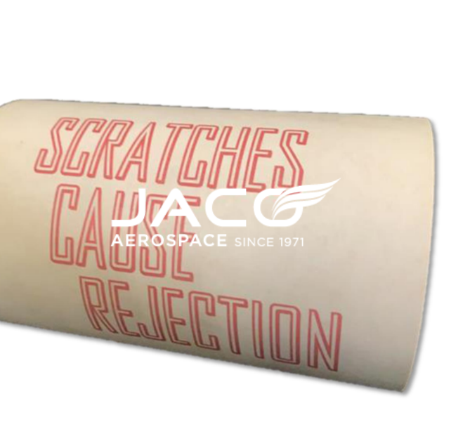  - Mask-Off Protex-5-48 Latex Saturated Paper Printed in Red Ink - SCRATCHES CAUSE REJECTIONS -- HANDLE WITH CARE - Standard Size 48" X 100 YD - Jaco Can Cut To Any Size