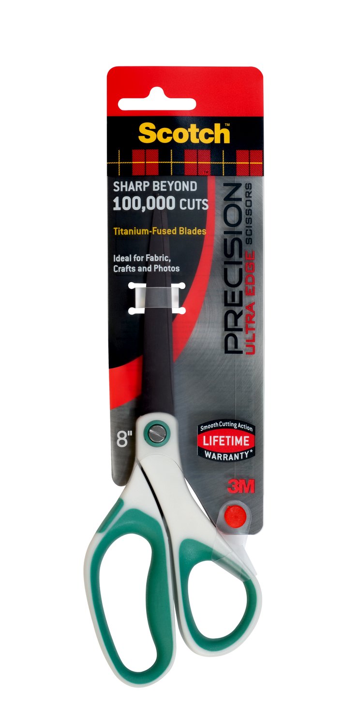 7010311356 - Scotch Precision Ultra Edge 8" Scissors 1458TU-MIX, Blue, Green and Lavender, 6/inner, 6 inners/Case, 36/1