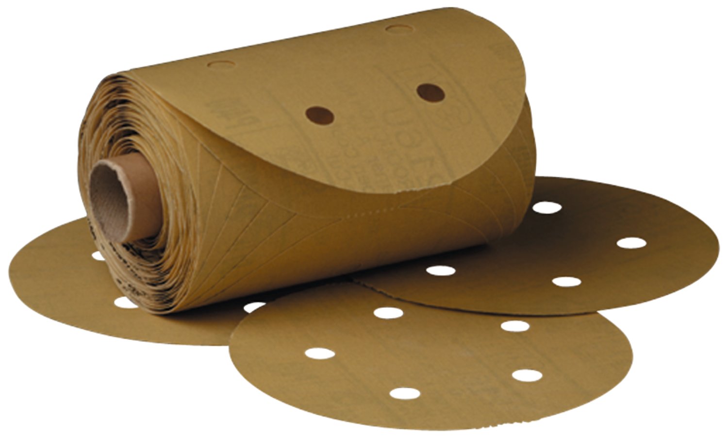 7010361690 - 3M Stikit Gold Disc Roll Dust Free, 01642, 6 in, P100, 125 discs per
roll, 10 rolls per case