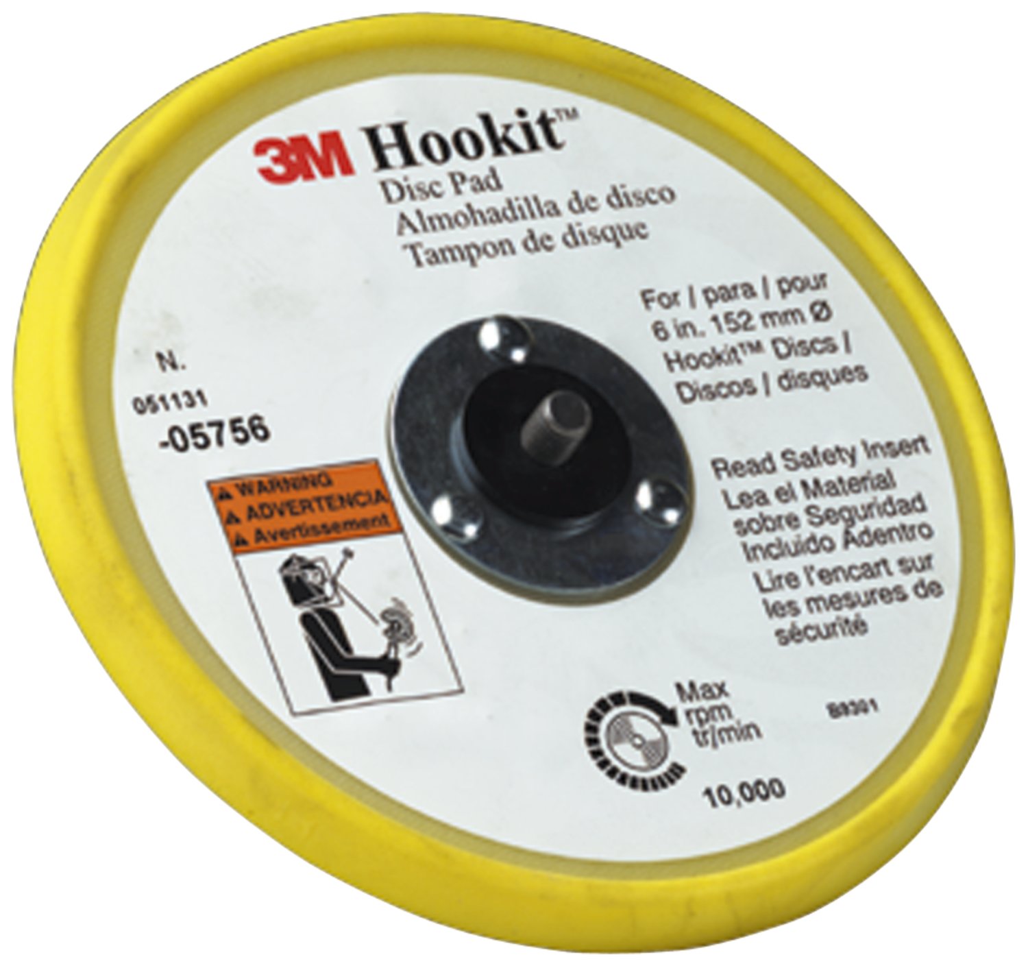7000120066 - 3M Hookit Low Profile Abrasive Disc Back-up Pad 05756, 6 Inch, 10/Case