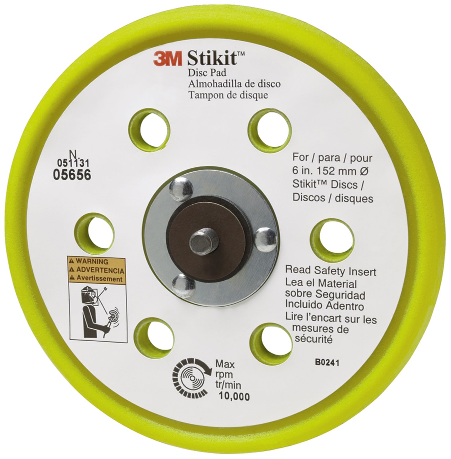 7000120068 - 3M Stikit Low Profile Abrasive Disc Back-up Pad 05656, 6 inch, 10/Case