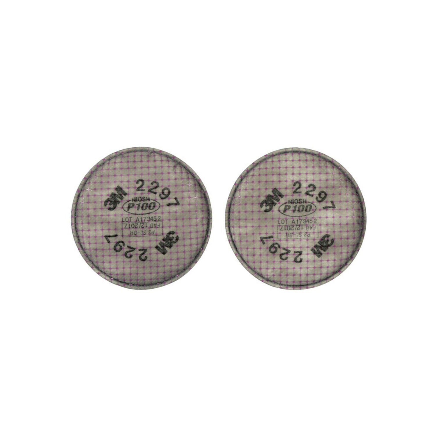 7000127451 - 3M Advanced Particulate Filter 2297, P100, with Nuisance Level Organic Vapor Relief, 100 EA/Case