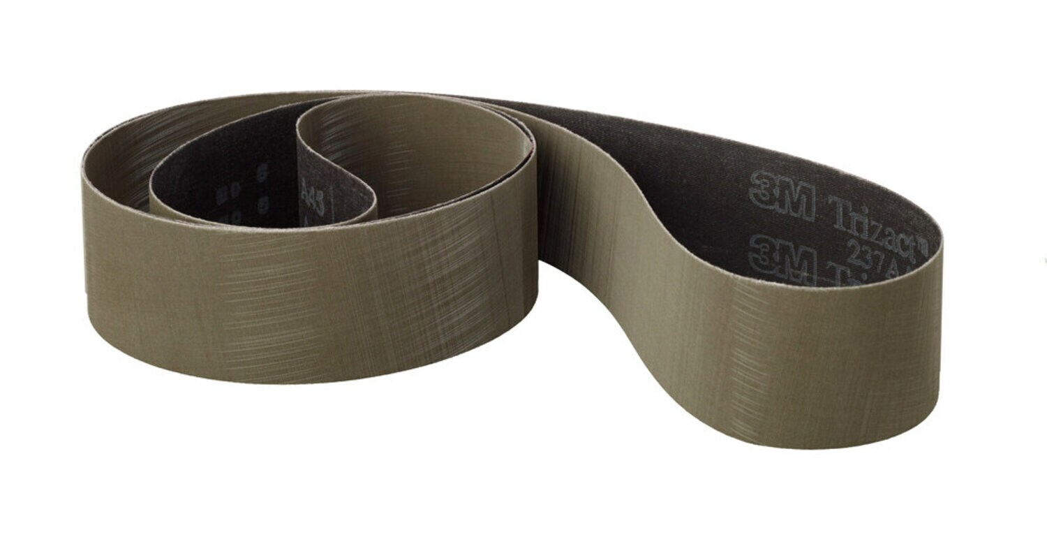 7000118366 - 3M Trizact Cloth Belt 237AA, A30 X-weight, 3 in x 132 in, Film-lok, Full-flex, 50 ea/Case