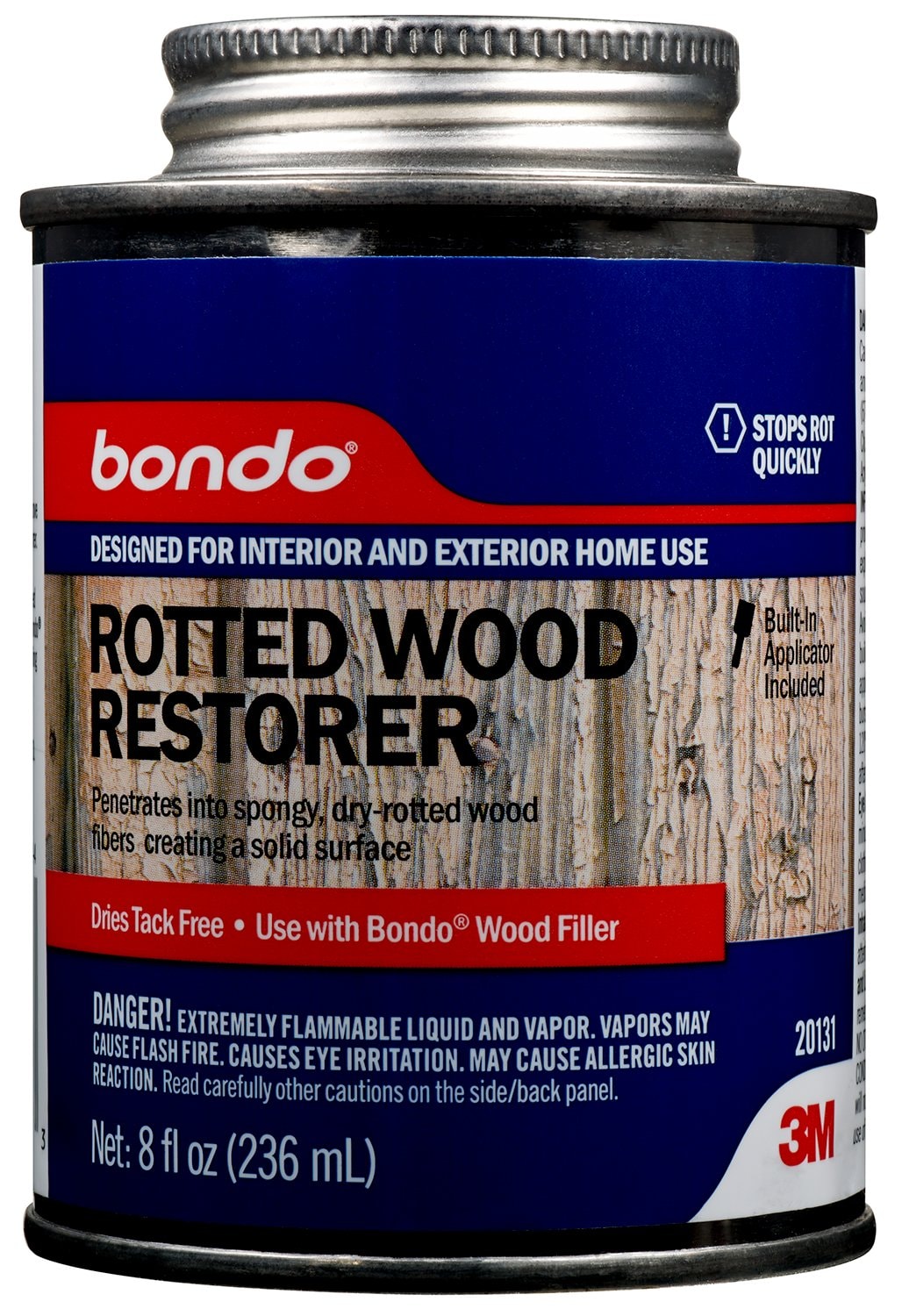 7010412222 - Bondo Rotted Wood Restorer, 20131, 8 oz, 6 per case