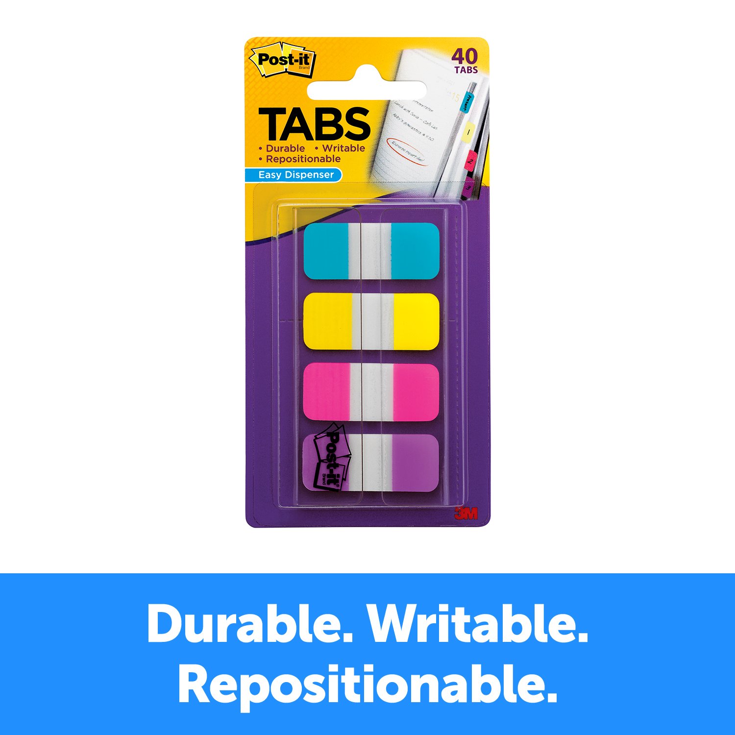 7010371440 - Post-it Tabs 676-AYPV, .625 in. x 1.5 in. (15,8 mm x 38,1 mm)