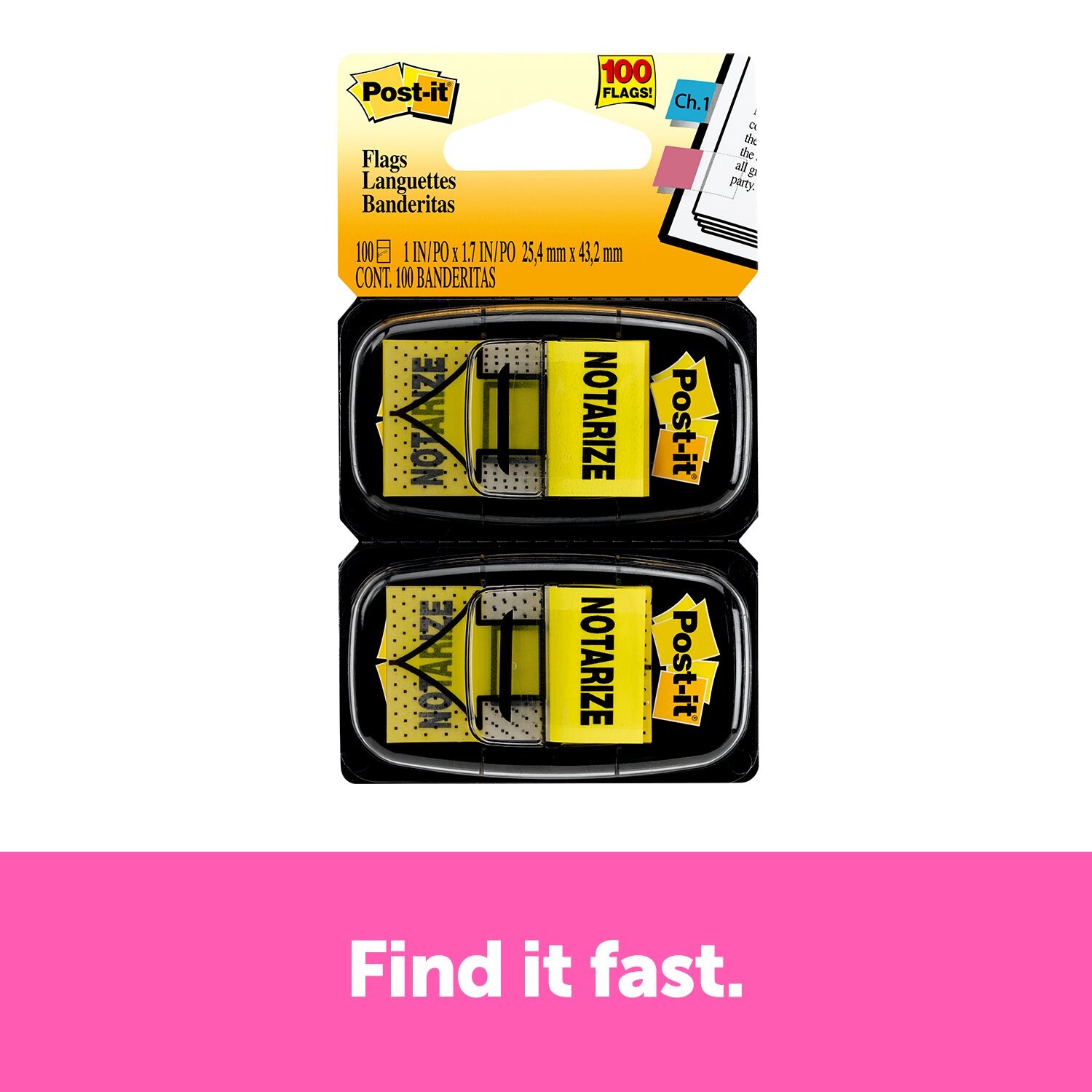 7010316065 - Post-it Flags 680-NZ2, 1 in. x 1.7 in.