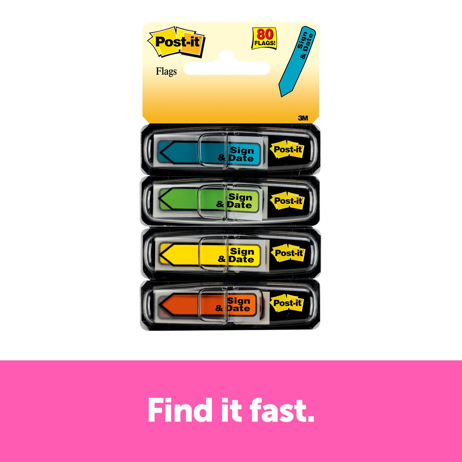 7010332797 - Post-it Printed Flags 684-SD, .47 in. x 1.7 in.