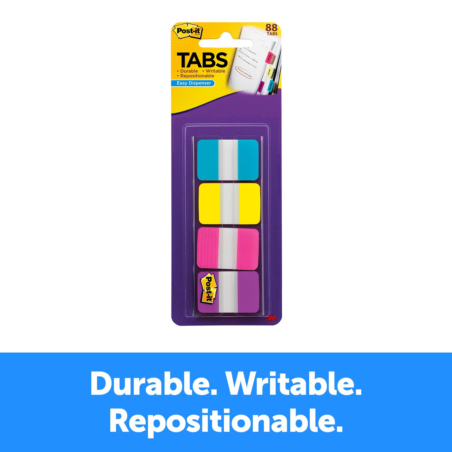 7010370038 - Post-it Tabs 686-AYPV1IN, 1 in. x 1.5 in. (25,4 mm x 38,1 mm)